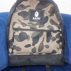 BAPE Camo Backpack - Black and Brown